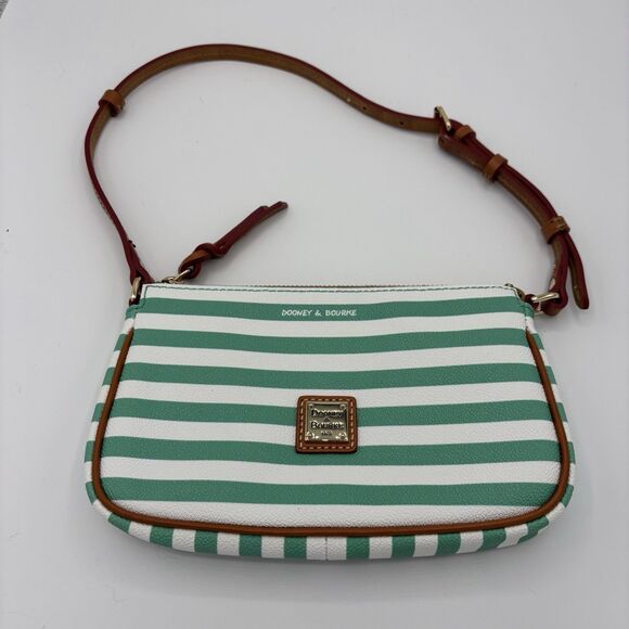 Dooney Bourke Lexi Crossbody Green Stripe Seafoam Purse - Picture 1 of 13
